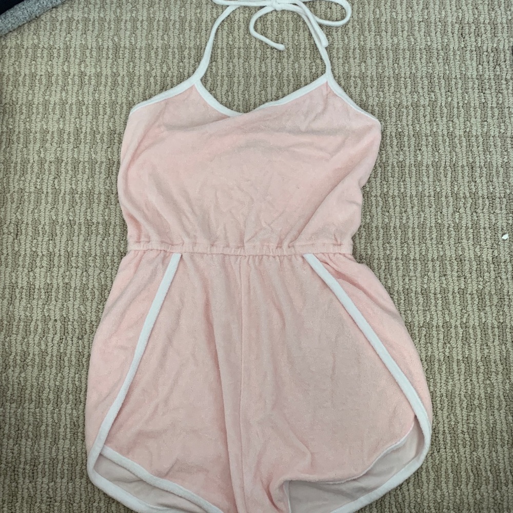 Terrycloth Halter Jumpsuit